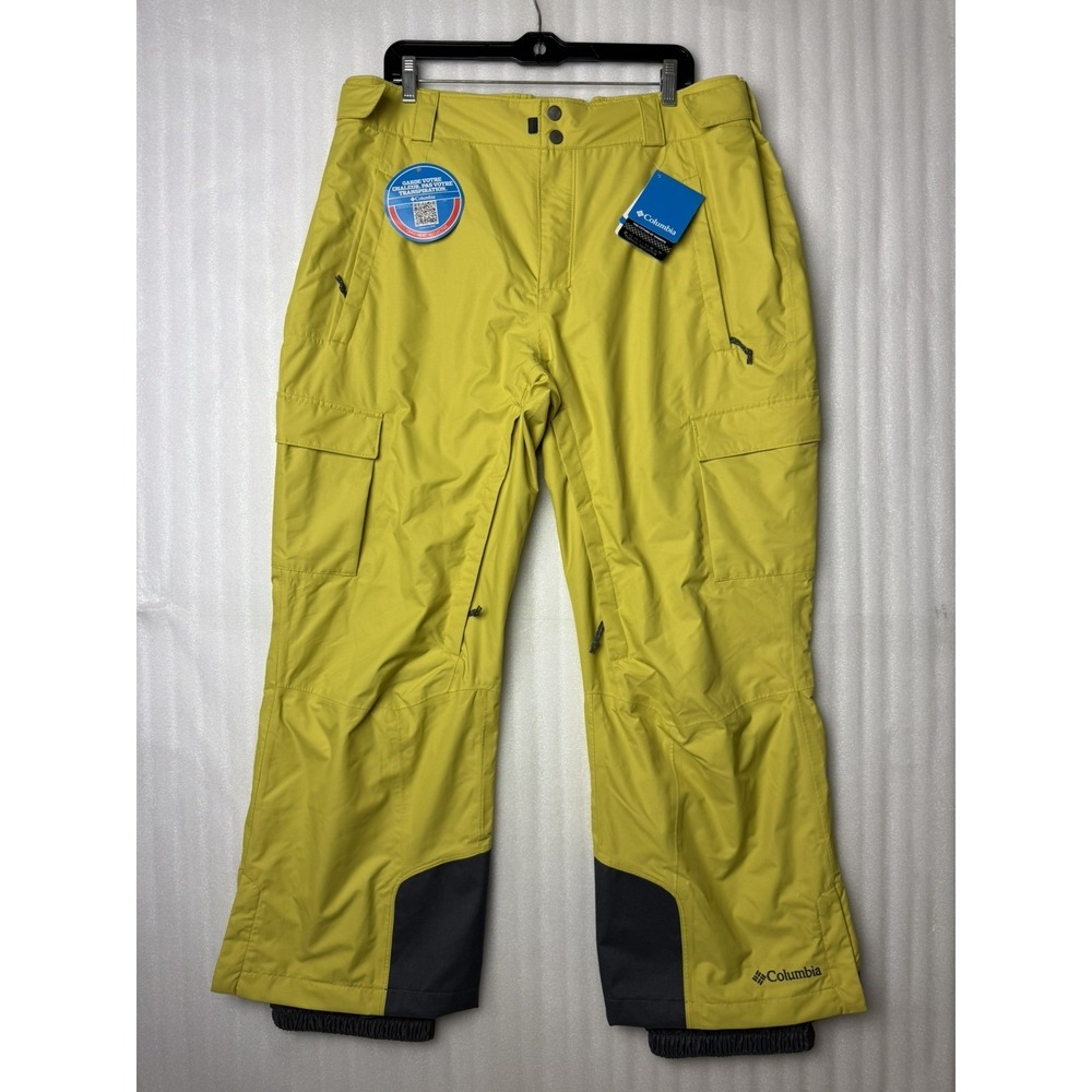 Columbia Ridge 2 Run II Ski/Snowboard Acid Yellow Pants Men's XL NWT (MSRP $120)
